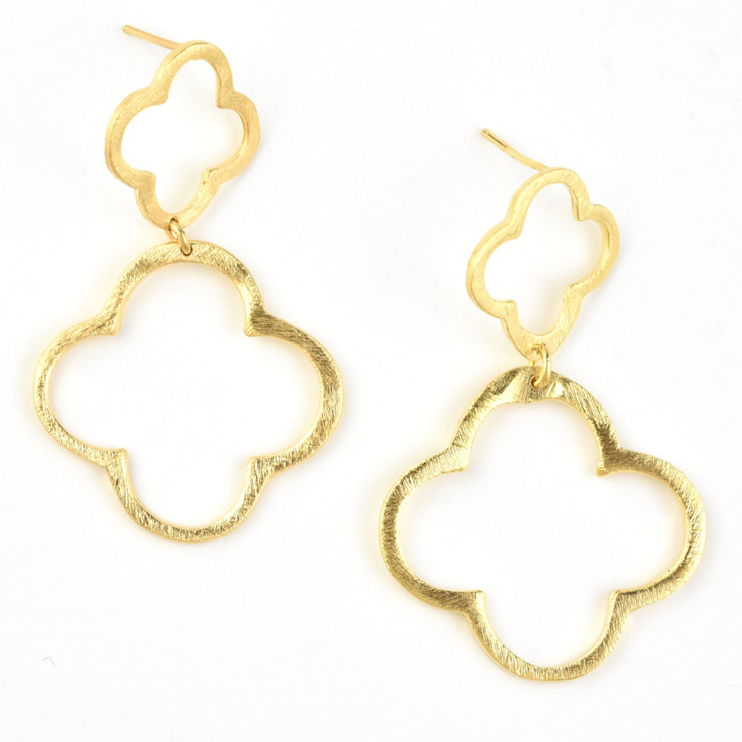 Clover Dangle Studs