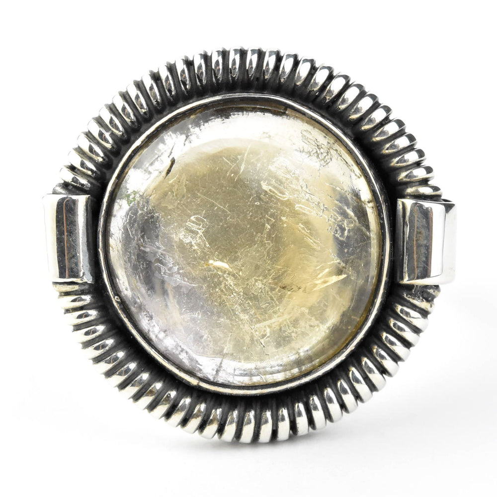 Round Smokey Quartz Ring in Sterling Silver - Goldmakers Fine Jewelry