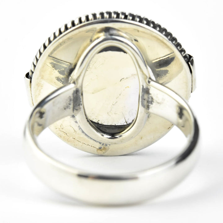 Round Smokey Quartz Ring in Sterling Silver - Goldmakers Fine Jewelry