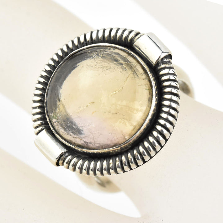 Round Smokey Quartz Ring in Sterling Silver - Goldmakers Fine Jewelry