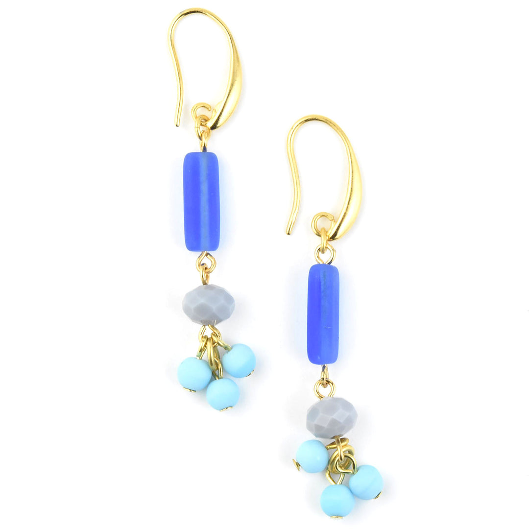 Cobalt Glass Earrings