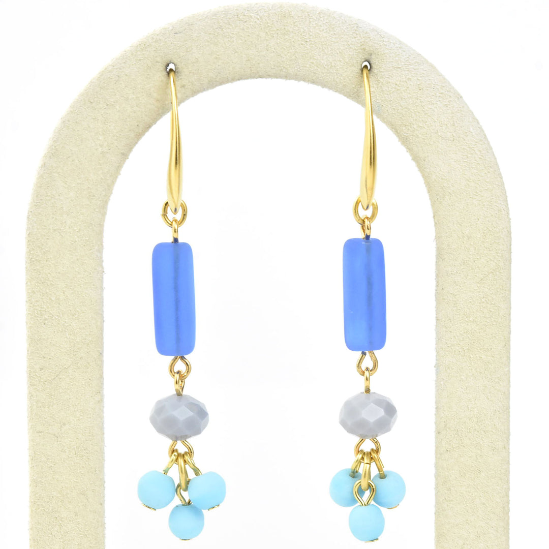 Cobalt Glass Earrings