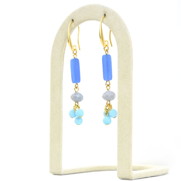 Cobalt Glass Earrings