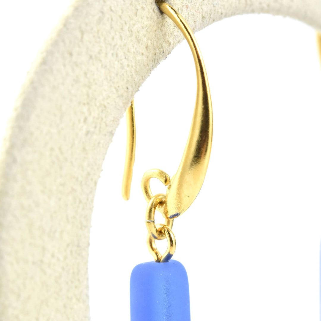 Cobalt Glass Earrings