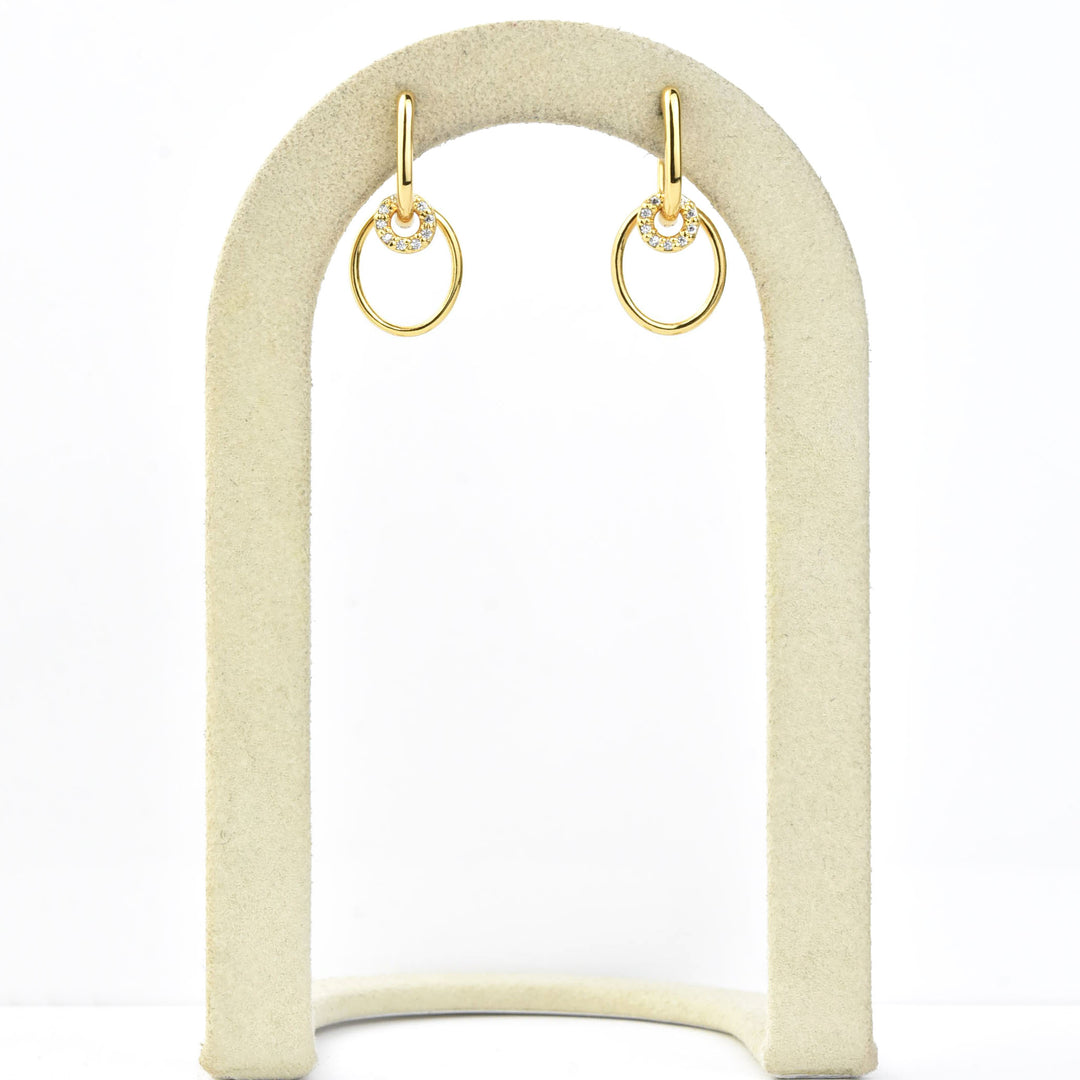 Mini Colette Pave Huggie Hoops - Goldmakers Fine Jewelry