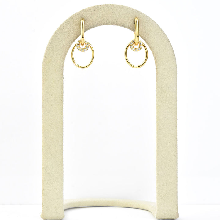 Mini Colette Pave Huggie Hoops - Goldmakers Fine Jewelry