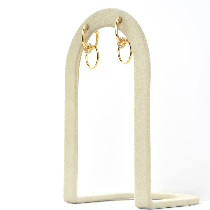 Mini Colette Pave Huggie Hoops - Goldmakers Fine Jewelry