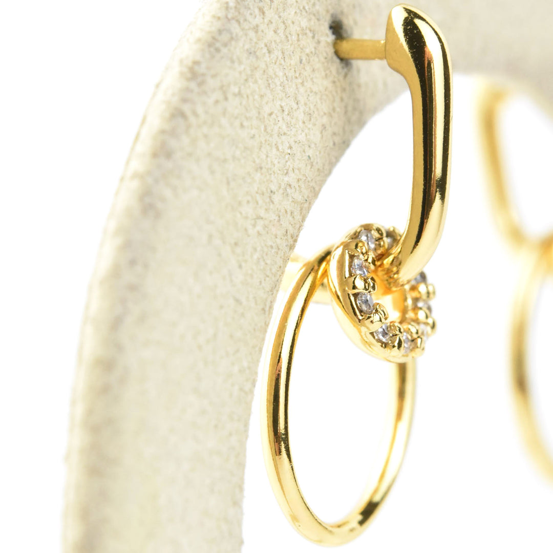 Mini Colette Pave Huggie Hoops - Goldmakers Fine Jewelry