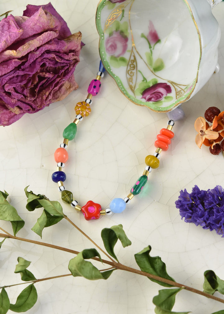 Colorful Electric Beaded Necklace