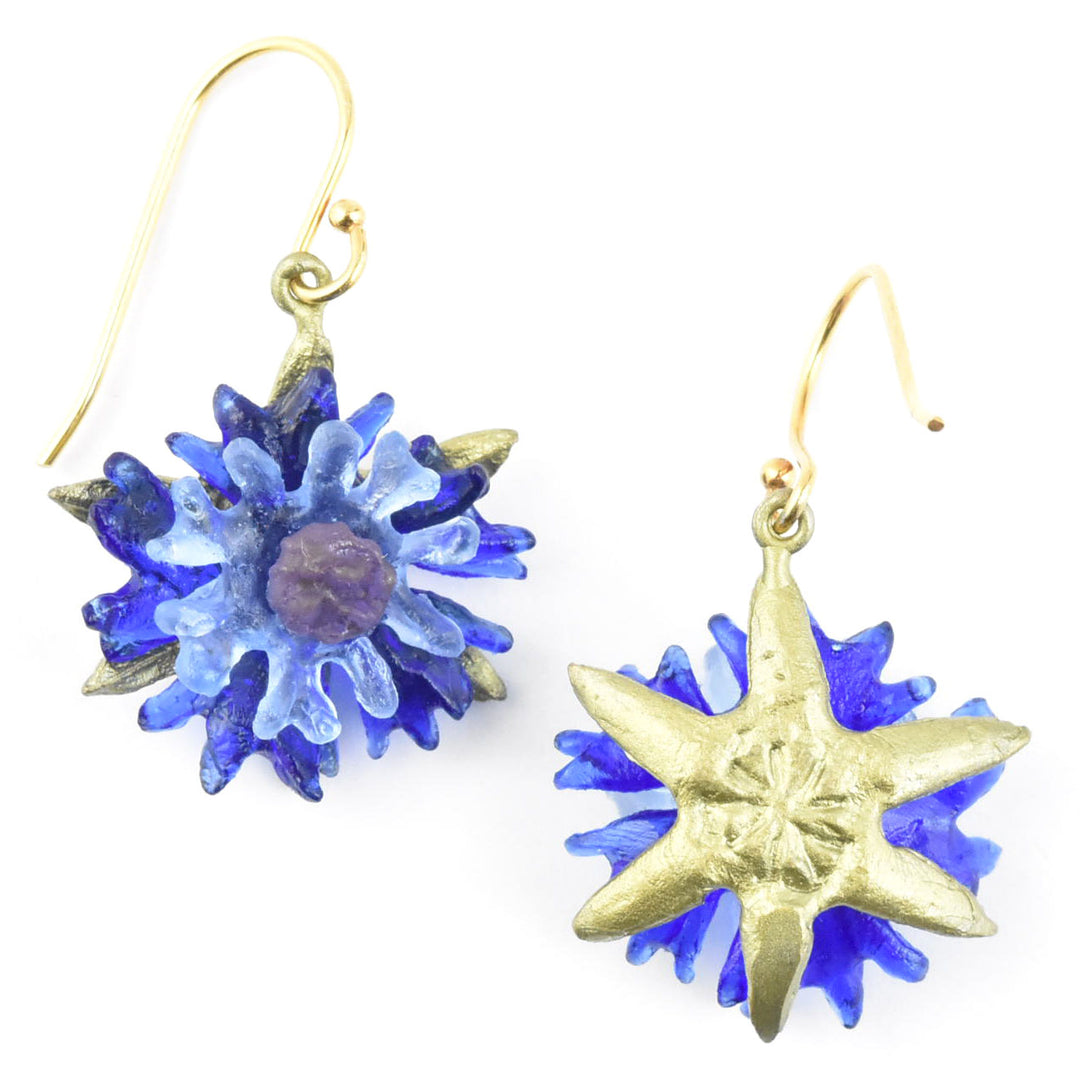 Cornflower Dangle Earrings - Goldmakers Fine Jewelry