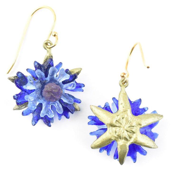 Cornflower Dangle Earrings - Goldmakers Fine Jewelry