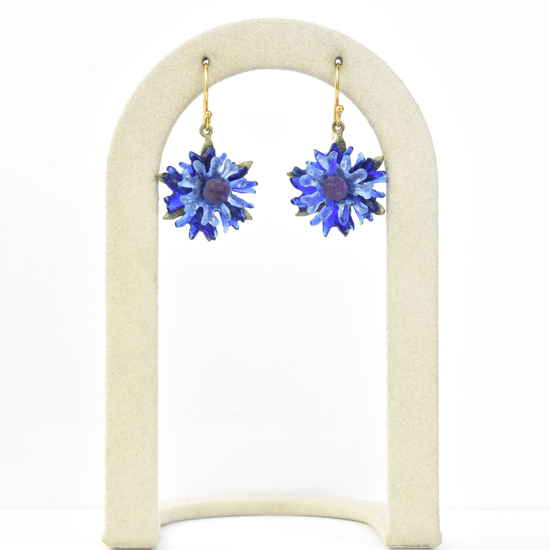 Cornflower Dangle Earrings - Goldmakers Fine Jewelry