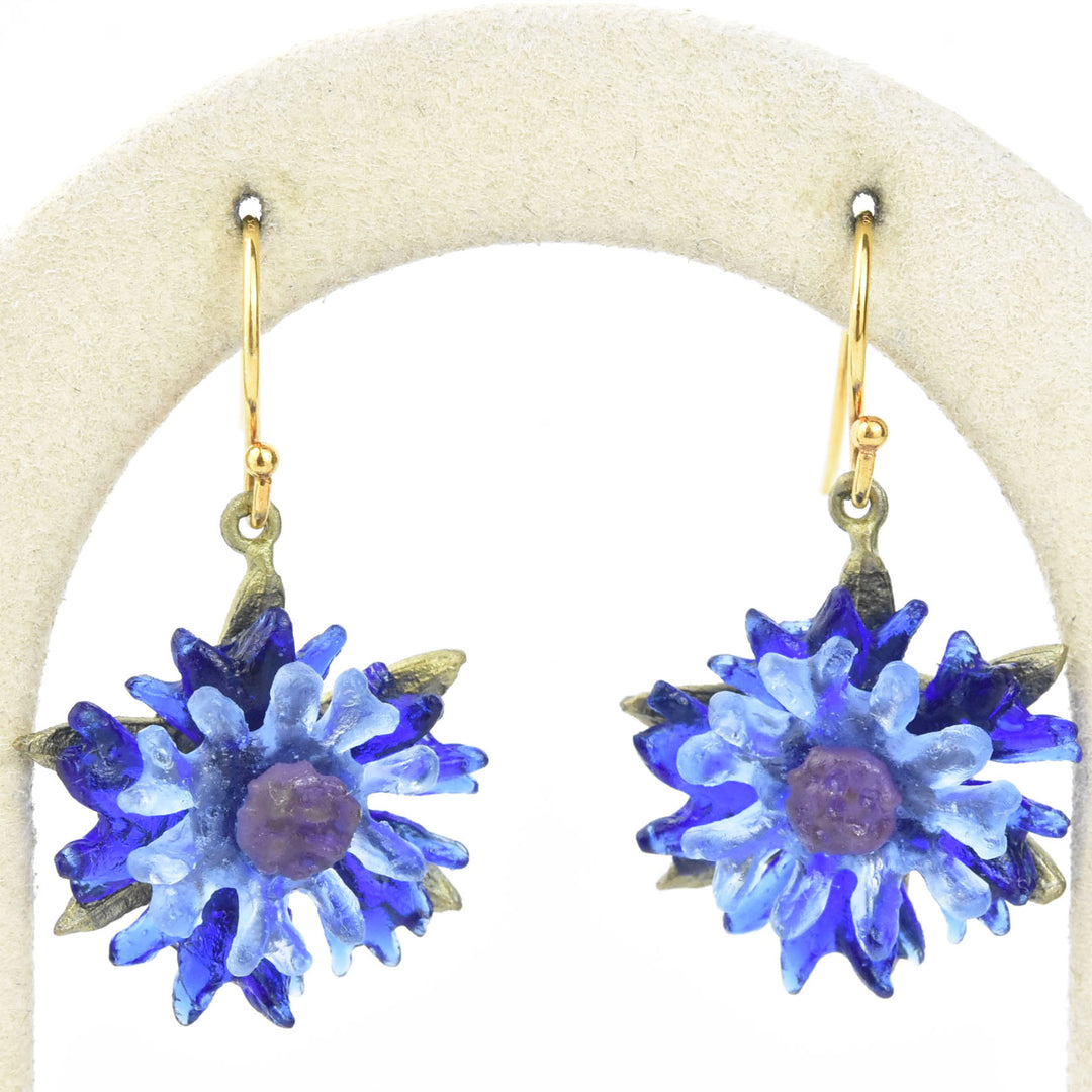 Cornflower Dangle Earrings - Goldmakers Fine Jewelry
