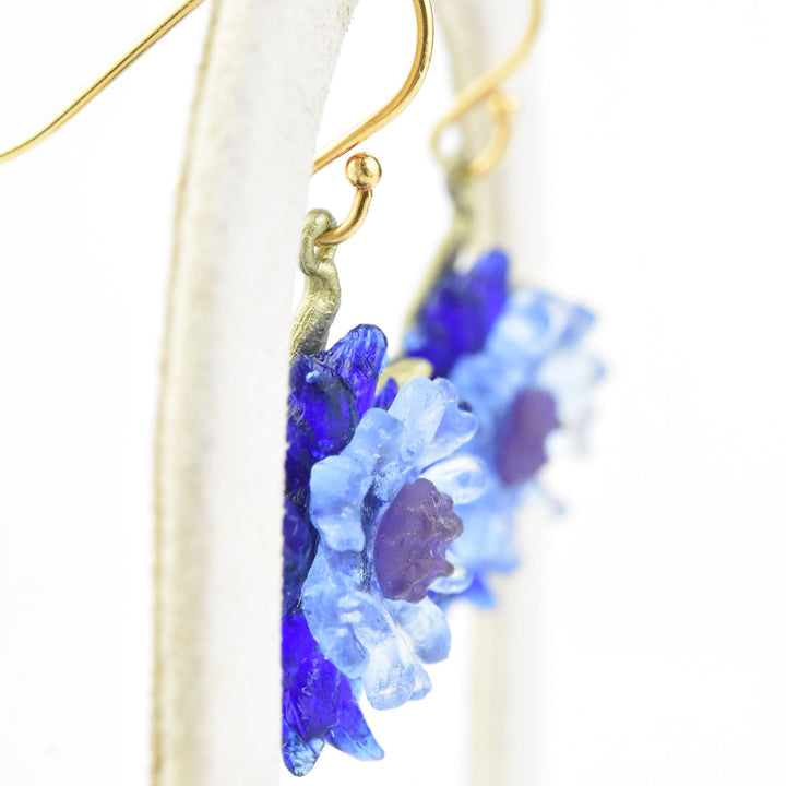 Cornflower Dangle Earrings - Goldmakers Fine Jewelry