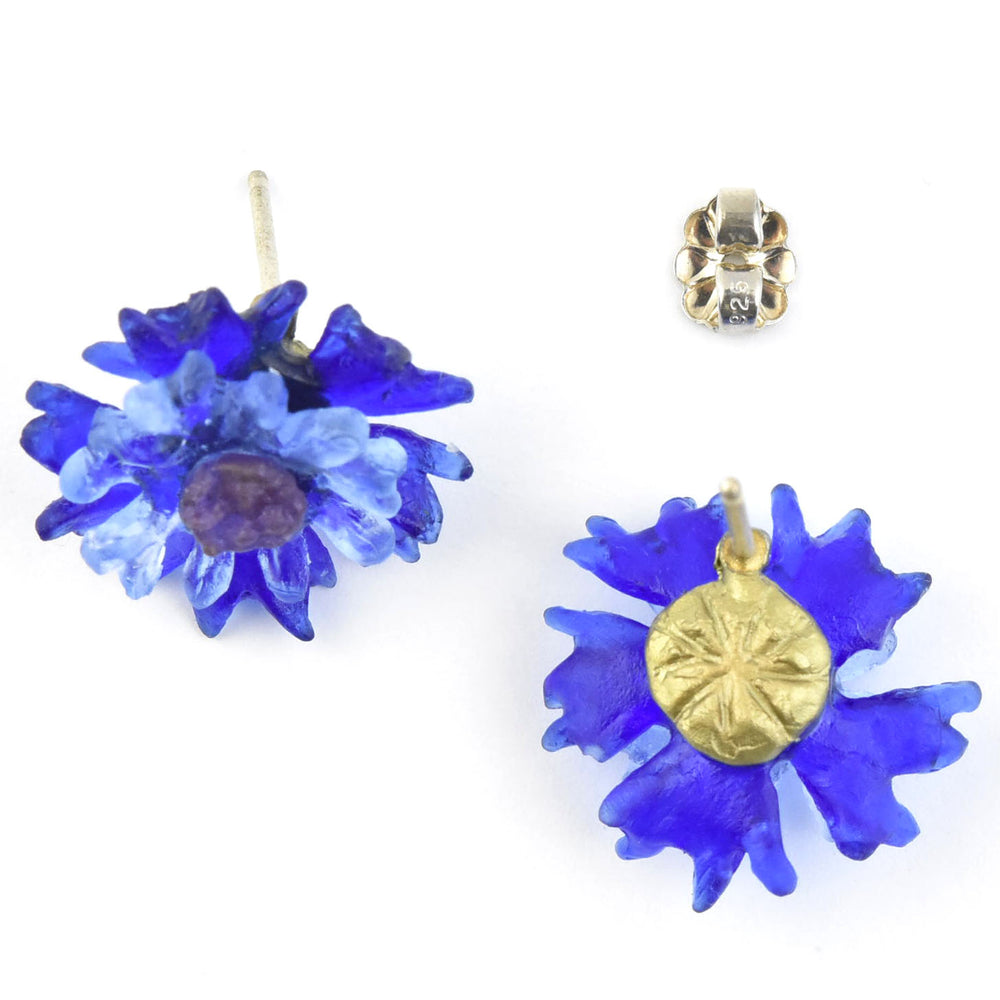 Cornflower Post Earrings - Goldmakers Fine Jewelry