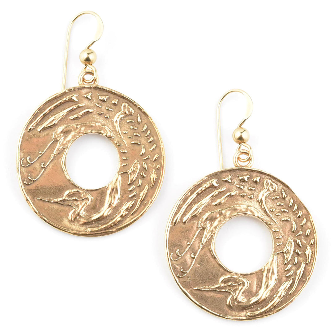 Flying Crane Earrings
