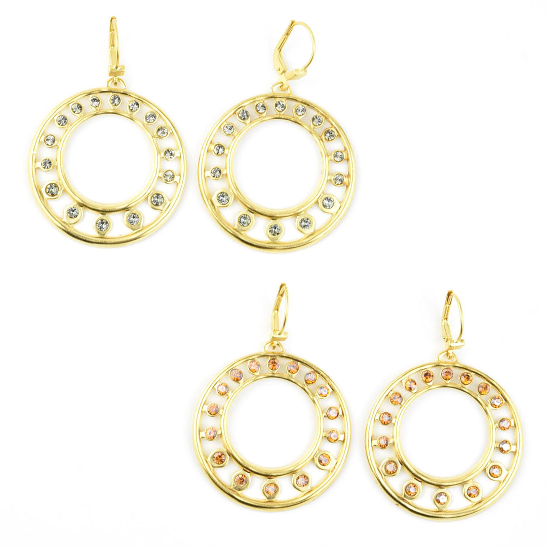 Crystal Circle Statement Earrings