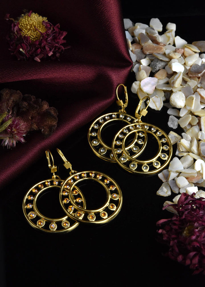 Crystal Circle Statement Earrings