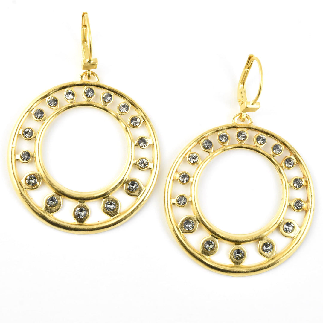 Crystal Circle Statement Earrings
