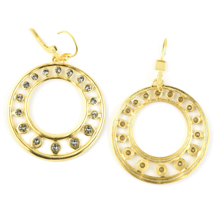 Crystal Circle Statement Earrings