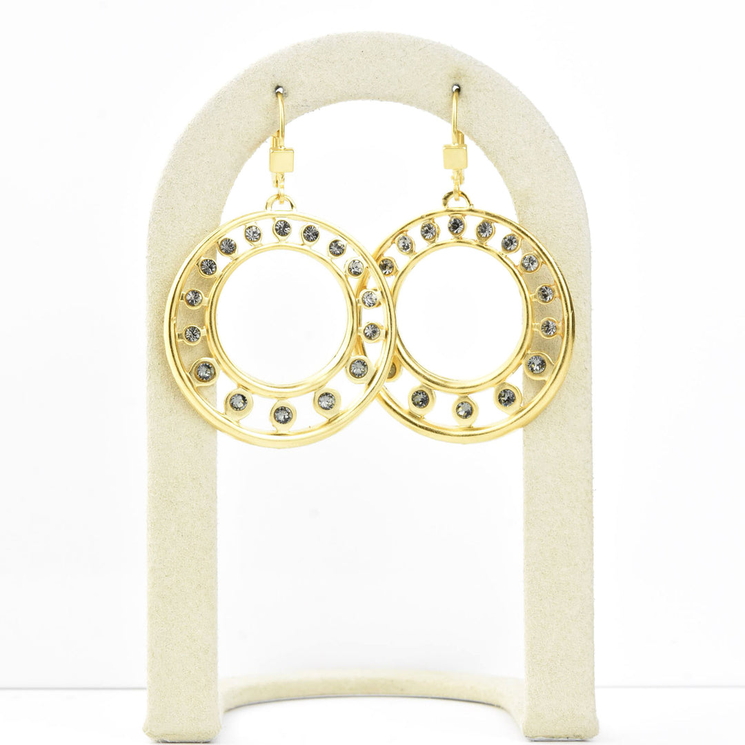 Crystal Circle Statement Earrings