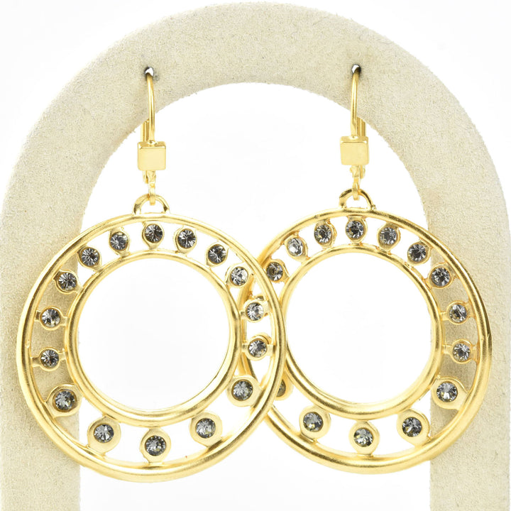 Crystal Circle Statement Earrings