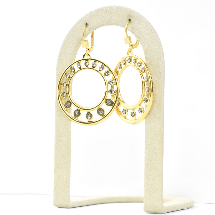Crystal Circle Statement Earrings