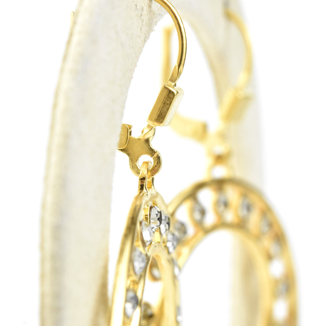 Crystal Circle Statement Earrings