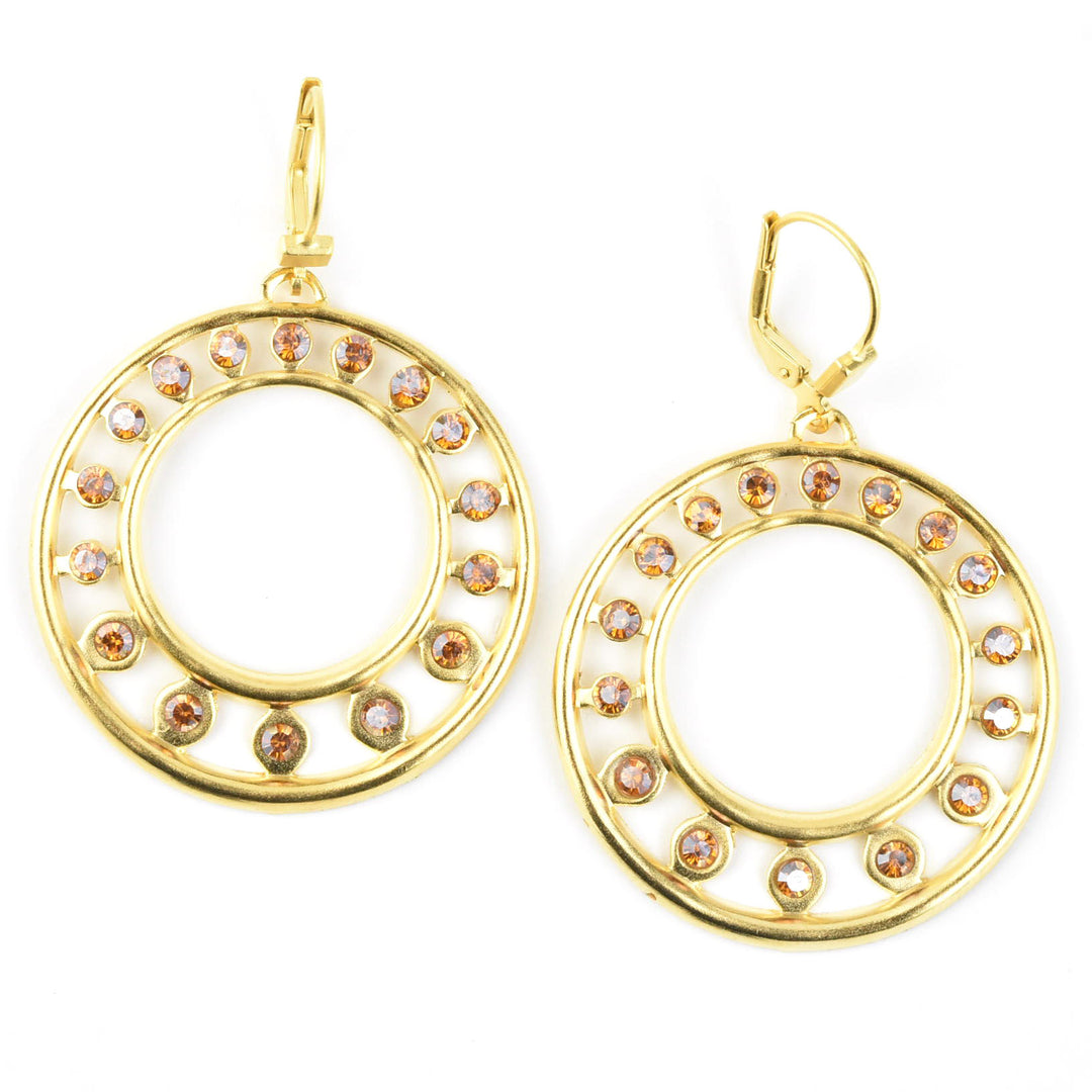 Crystal Circle Statement Earrings