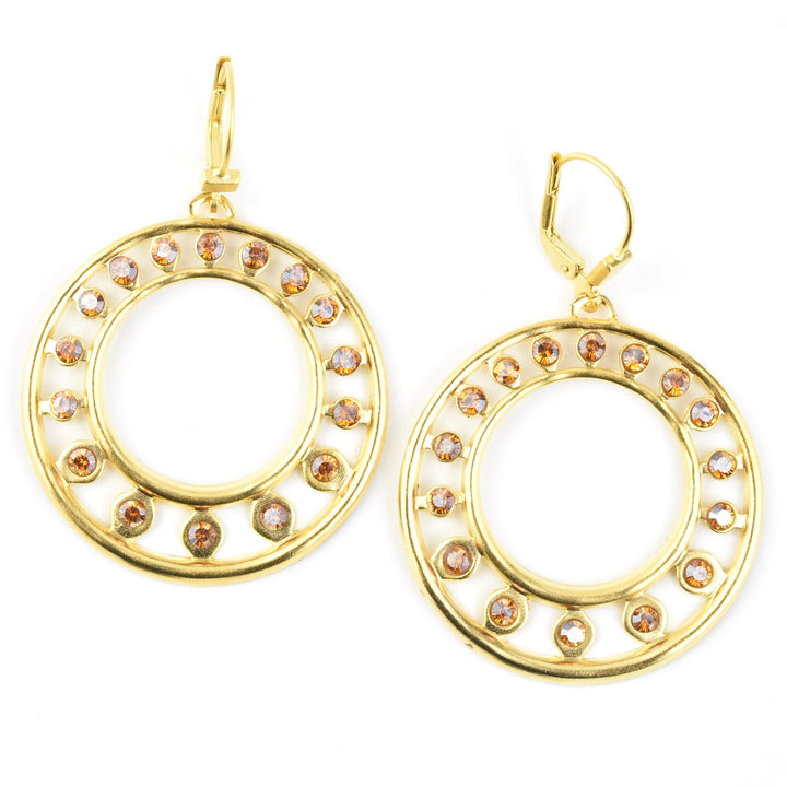 Crystal Circle Statement Earrings