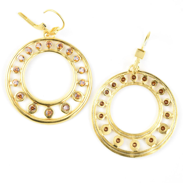 Crystal Circle Statement Earrings