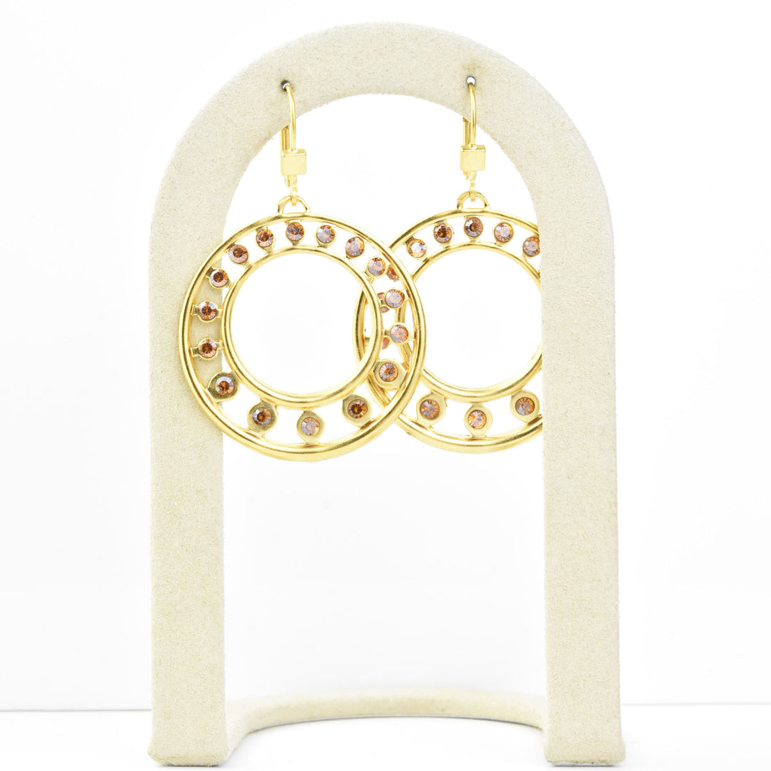 Crystal Circle Statement Earrings