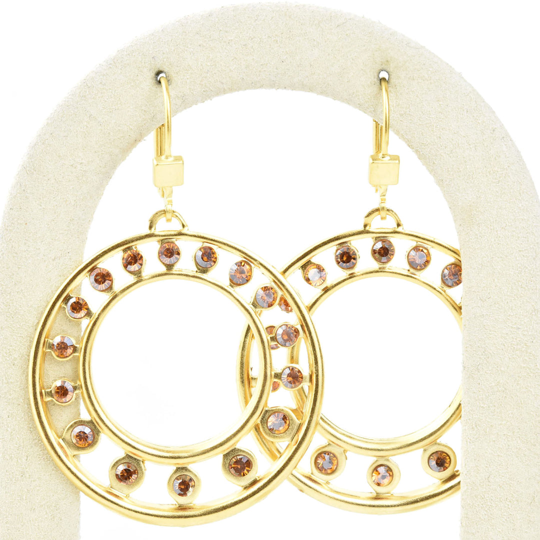 Crystal Circle Statement Earrings