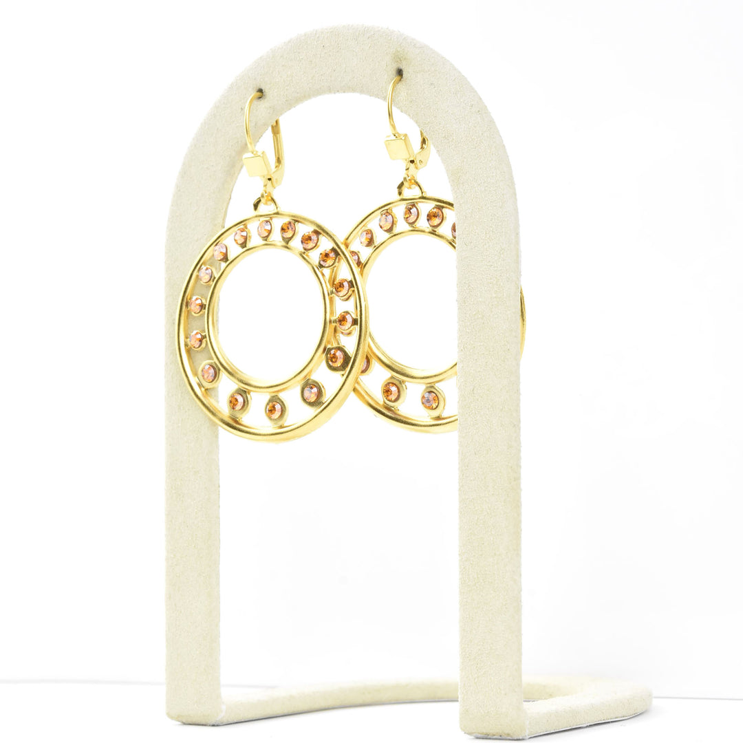 Crystal Circle Statement Earrings