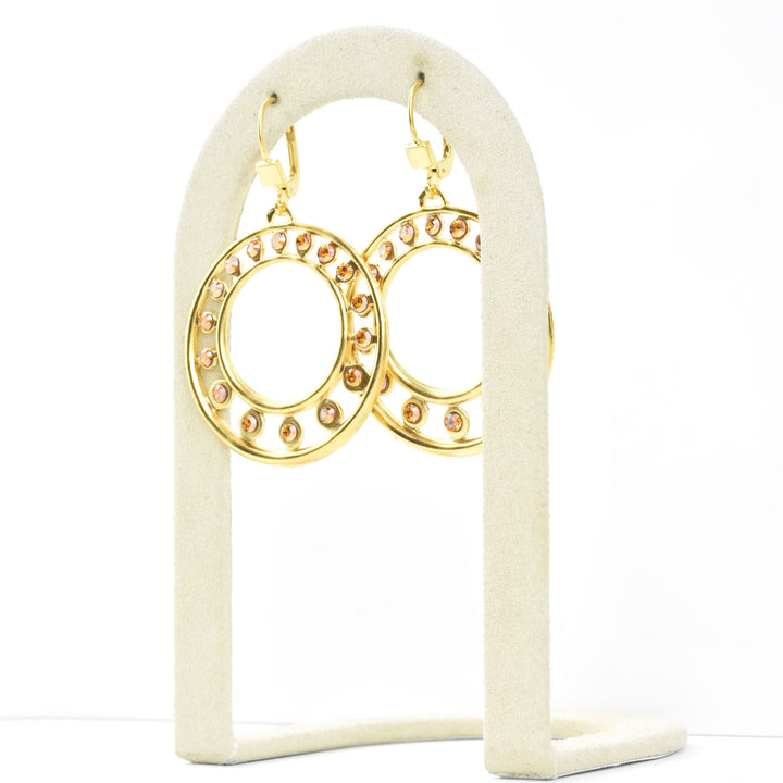 Crystal Circle Statement Earrings