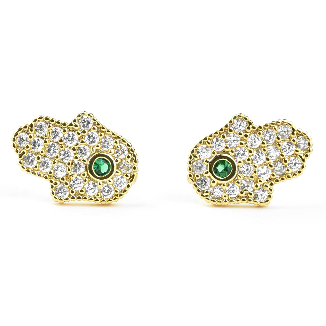 Crystal Hamsa Studs