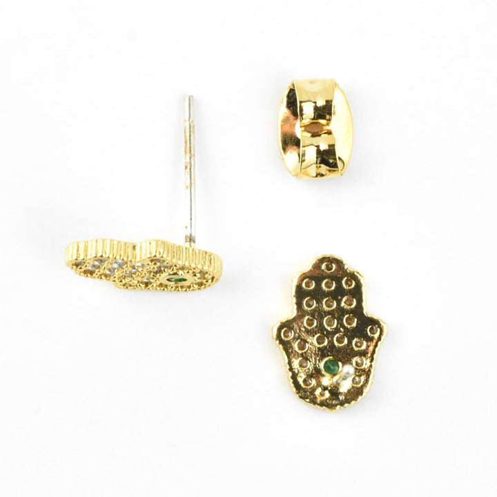 Crystal Hamsa Studs