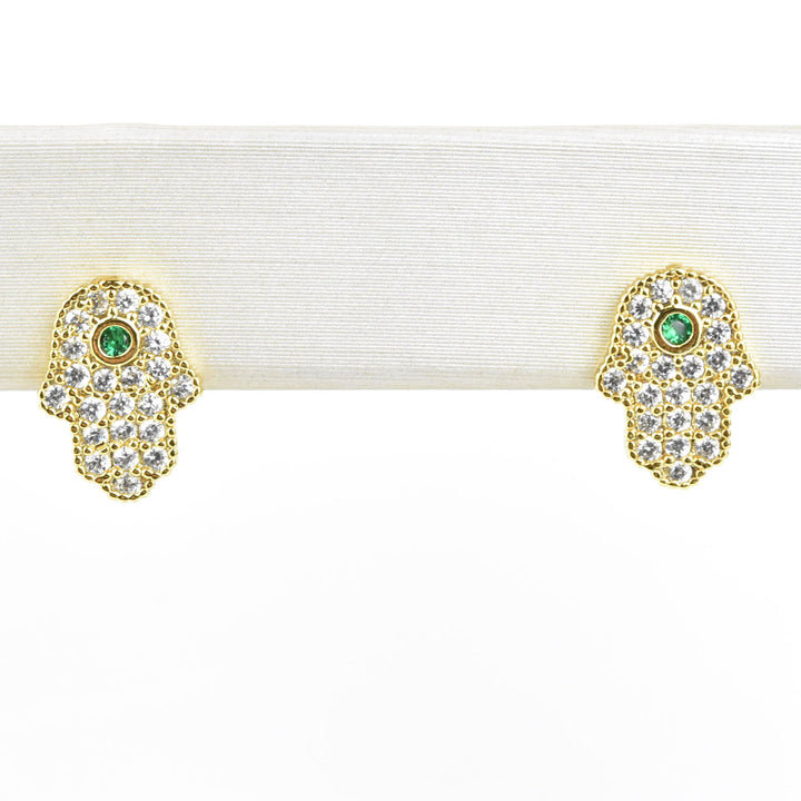 Crystal Hamsa Studs