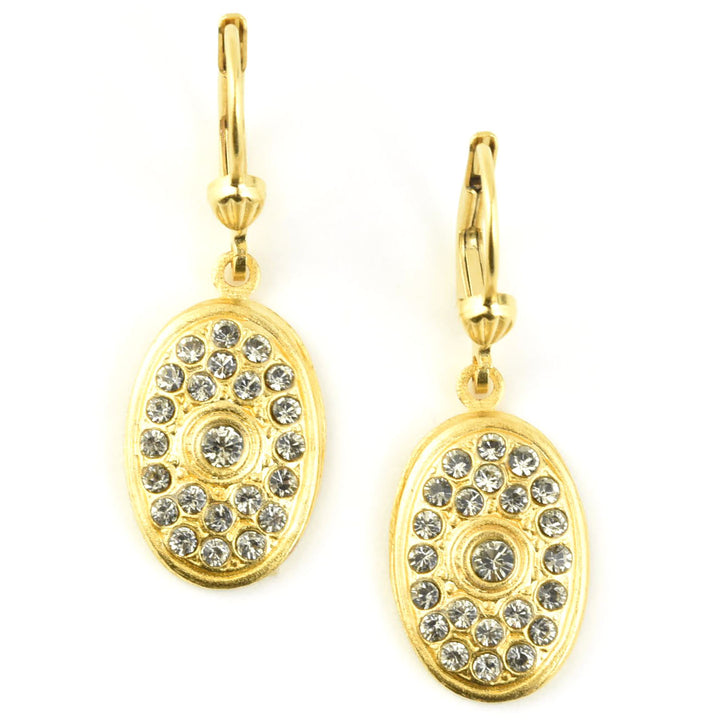 Crystal Encrusted Oval Drops