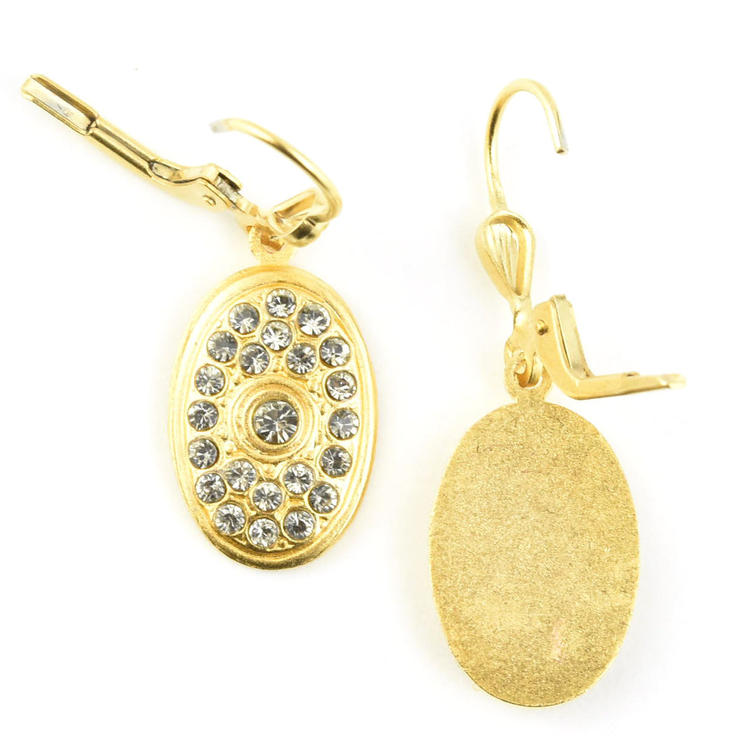 Crystal Encrusted Oval Drops