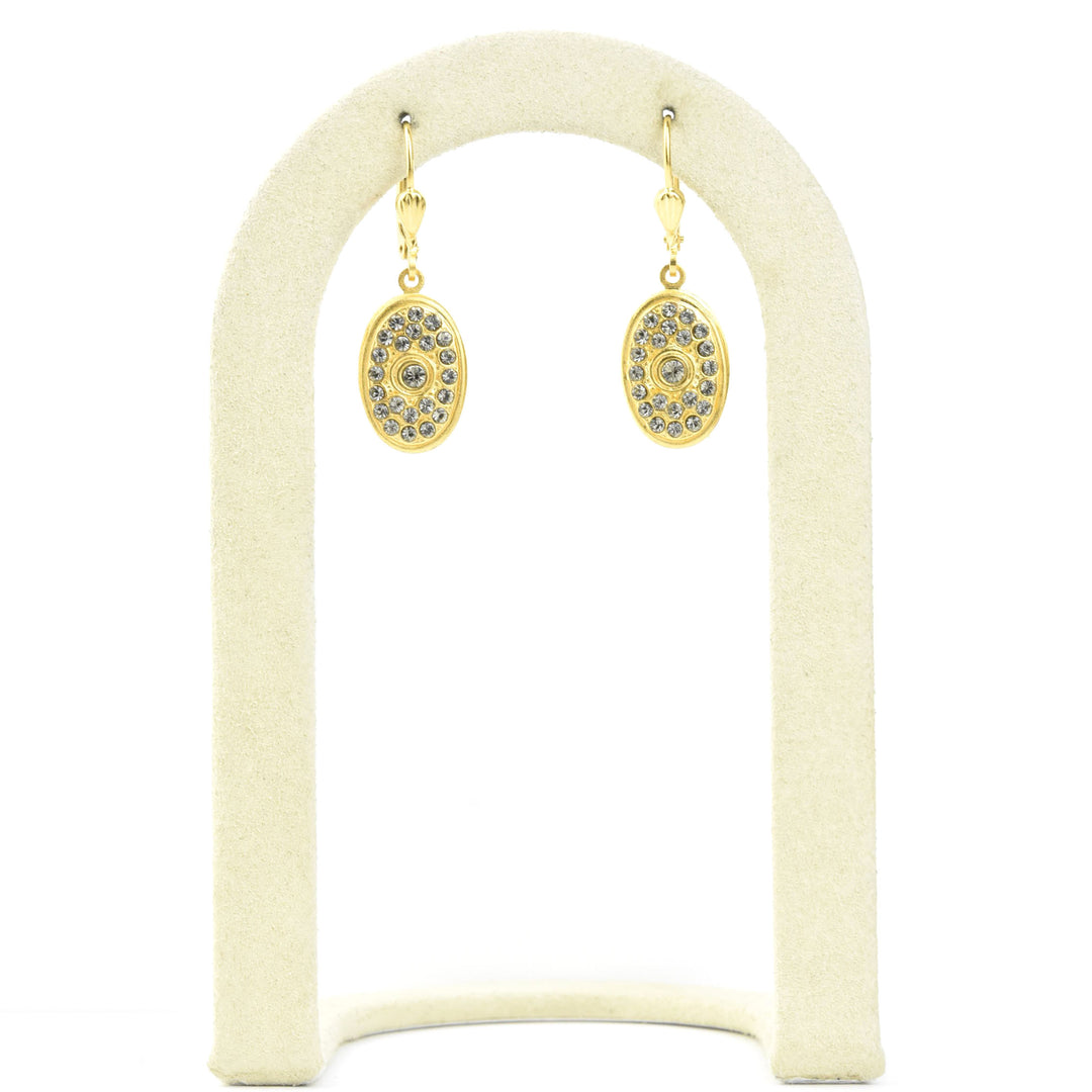 Crystal Encrusted Oval Drops