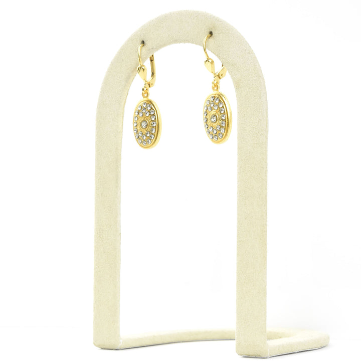 Crystal Encrusted Oval Drops