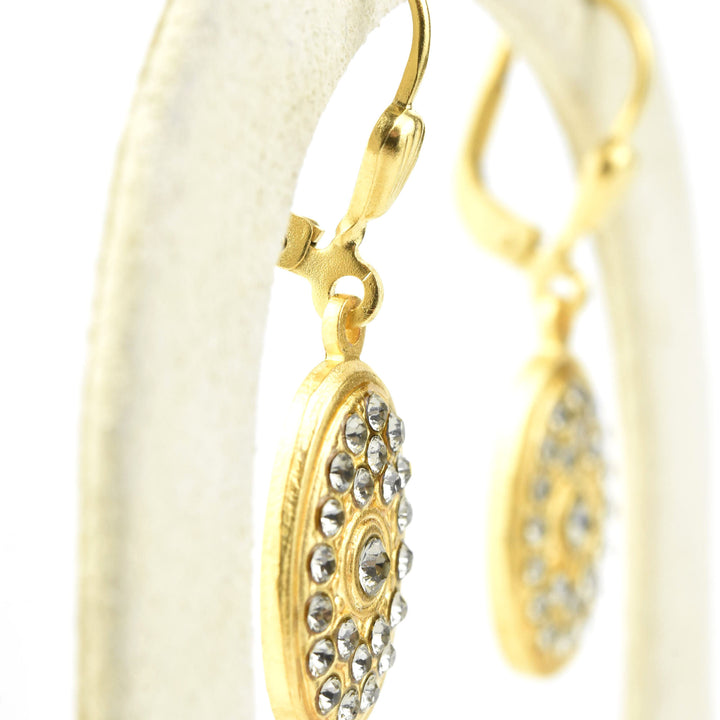 Crystal Encrusted Oval Drops