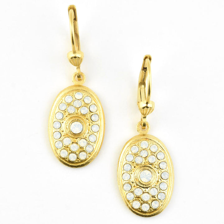 Crystal Encrusted Oval Drops