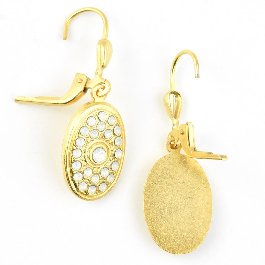 Crystal Encrusted Oval Drops