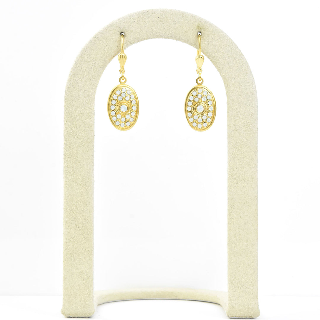 Crystal Encrusted Oval Drops