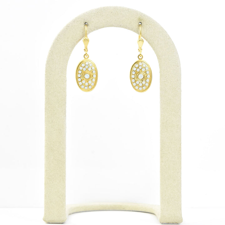 Crystal Encrusted Oval Drops
