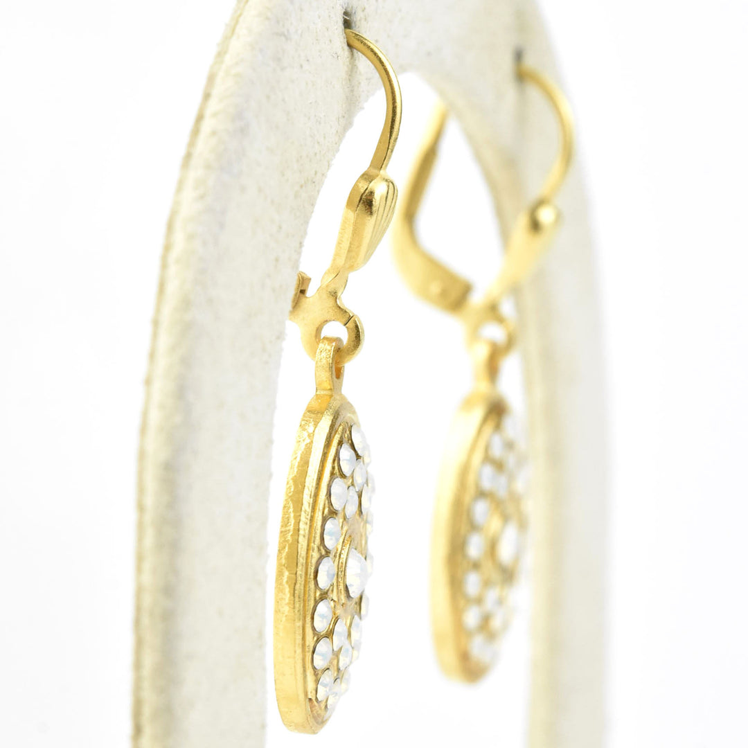 Crystal Encrusted Oval Drops