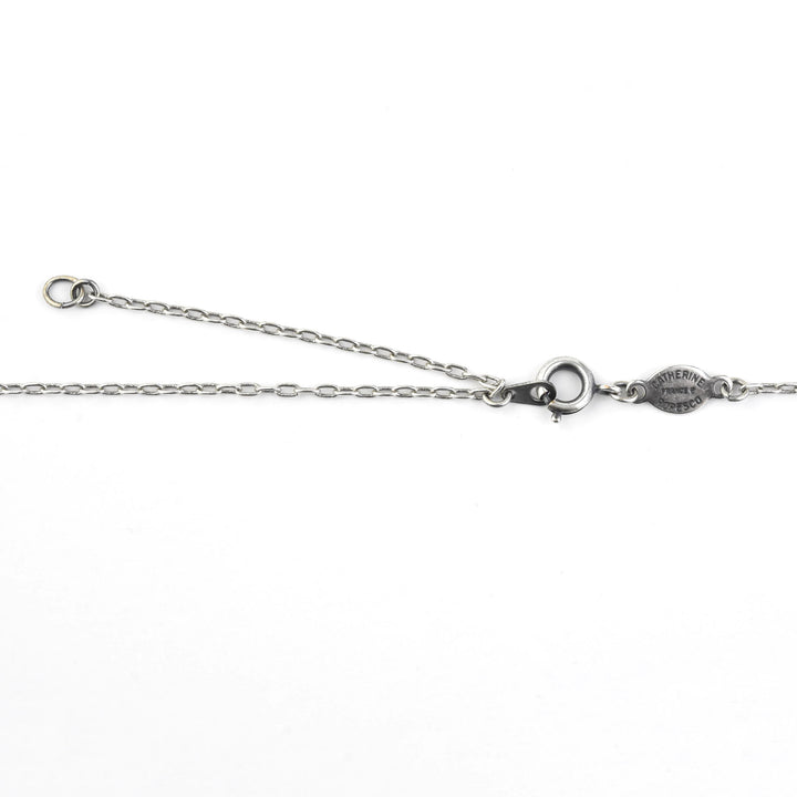 Crystal Solitaire Necklace in Silver Tone - Goldmakers Fine Jewelry