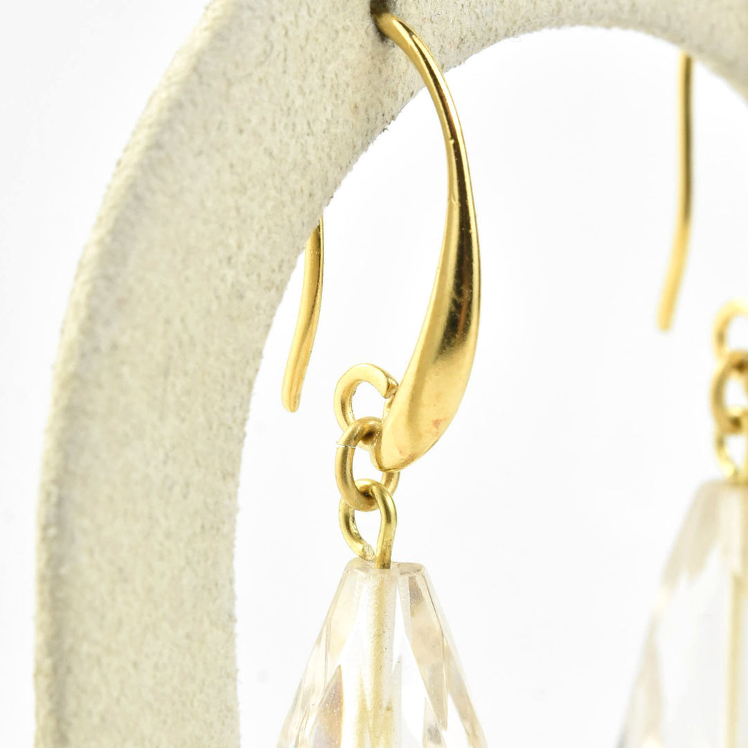 Crystal & Topaz Glass Earrings - Goldmakers Fine Jewelry